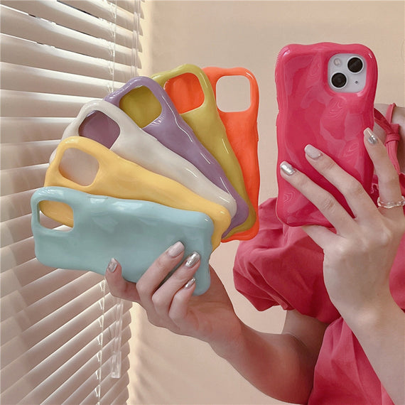 Simple Macaron Candy Colored All Inclusive 3D Phone Case