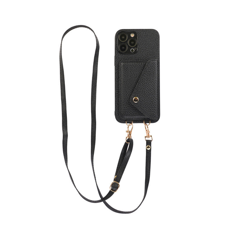 Halter Telefon Fall Umschlag Crossbody Karte