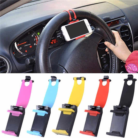 Support universel pour téléphone portable, clip pour volant de voiture, pour vélo, caméra, GPS
