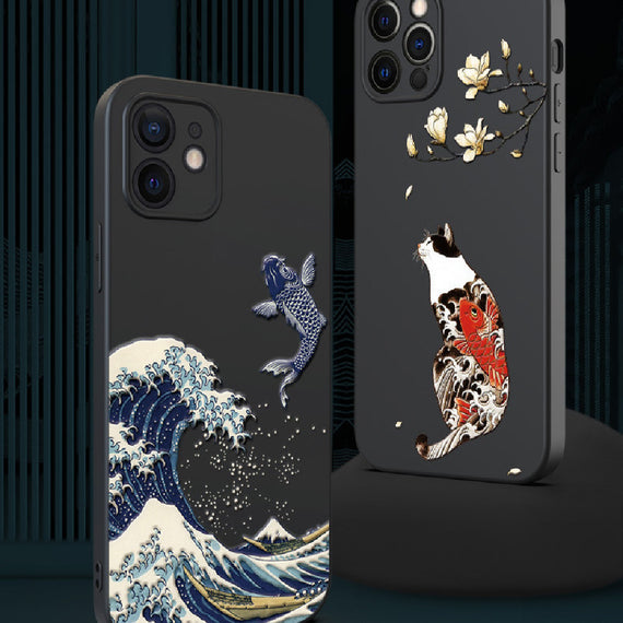 Embossed And Painted Silicone Phone Case