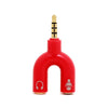 Color earphone splitter adapter