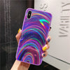 Regenbogen-Spiegel-Softcase mit Glitzer