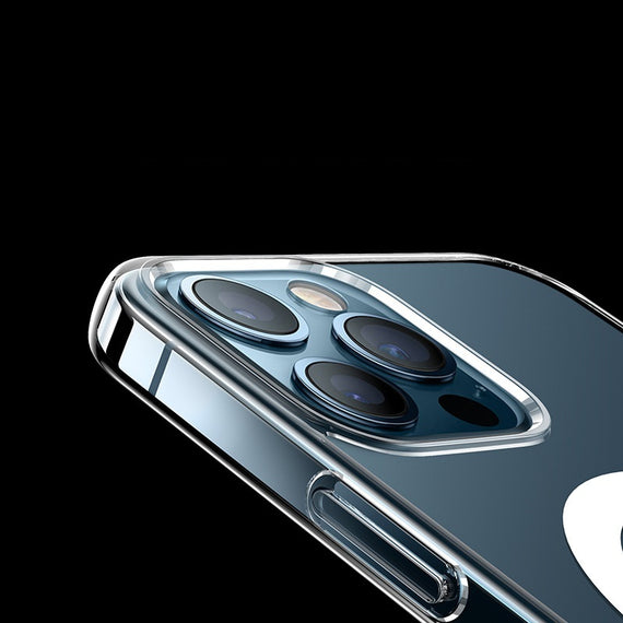 Coque arrière magnétique entièrement transparente pour téléphone