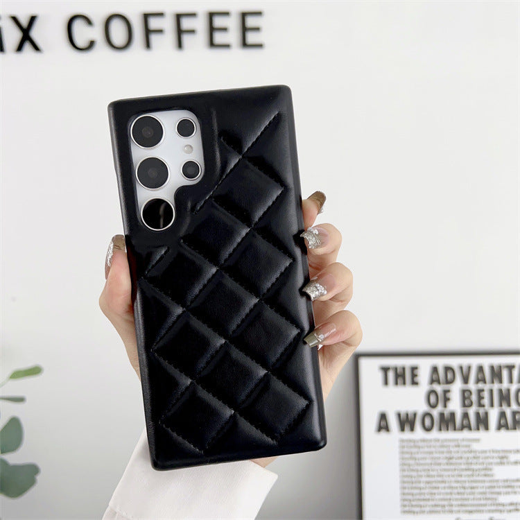 Diamond Plaid Handyhülle Leder Handy Schutzhülle