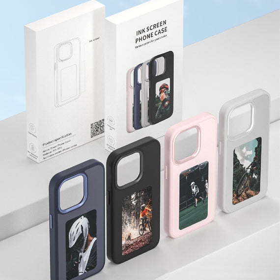 Étui de téléphone à écran d'affichage quatre couleurs, motif d'écran, housse de protection pour bouteille d'encre AI