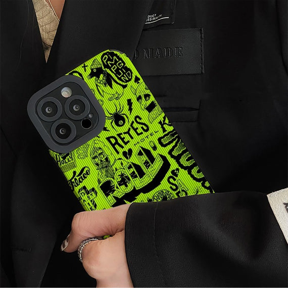 European And American Wave Brand Graffiti English Cartoon Phone Case