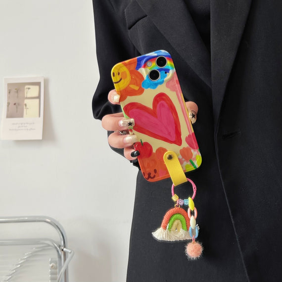 Graffiti Love Rainbow Crossbody New Creative Soft Shell