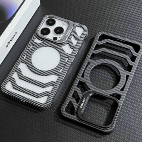 Magnetic Carbon Fiber Grain Frosted Light Phone Case