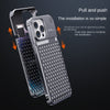 Coque de téléphone en alliage d'aluminium pour iPhone 14/13 Pro Max Plus, creuse, antichoc, dissipation thermique