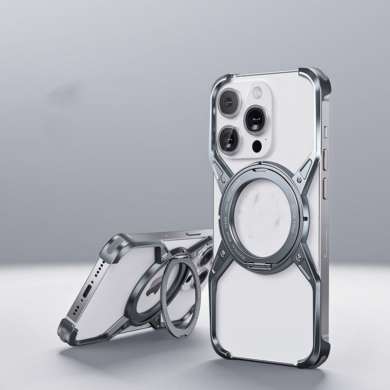 Coque de téléphone en métal anti-chute, dissipation thermique, bras mécanique, coque de protection