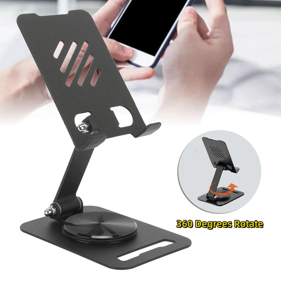 360 Grad drehbarer Metall-Schreibtisch-Handyhalter-Ständer für Telefonpad, verstellbarer Desktop-Tablet-Halter, Tisch-Handyständer