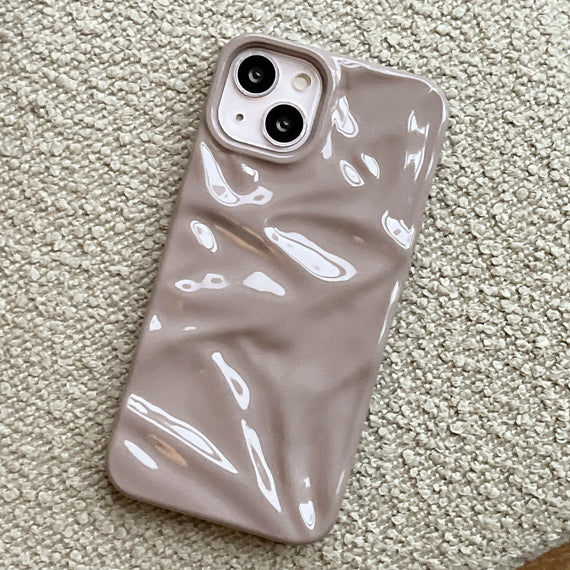 Electroplating Three-dimensional Pleated Phone Case