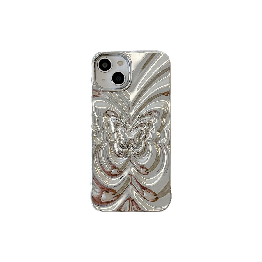 Solid Color Pleated Butterfly Suitable For 14promax Phone Case