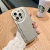 Wave Pattern Electroplating Solid Color Mobile Phone Case