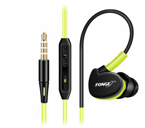 Casque d'écoute filaire avec crochet d'oreille pour téléphone de sport