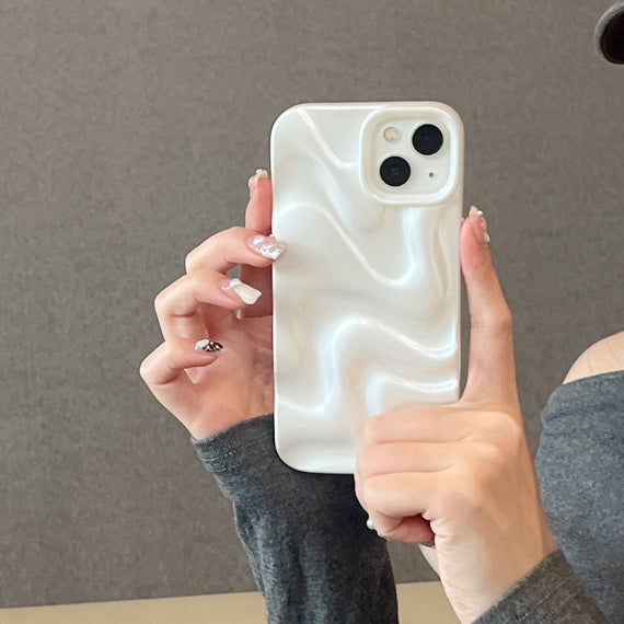 Three-dimensional Pleated Water Ripple Phone Case