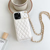 Crossbody Card Insert Case Luxury Rhombus Lamb Skin