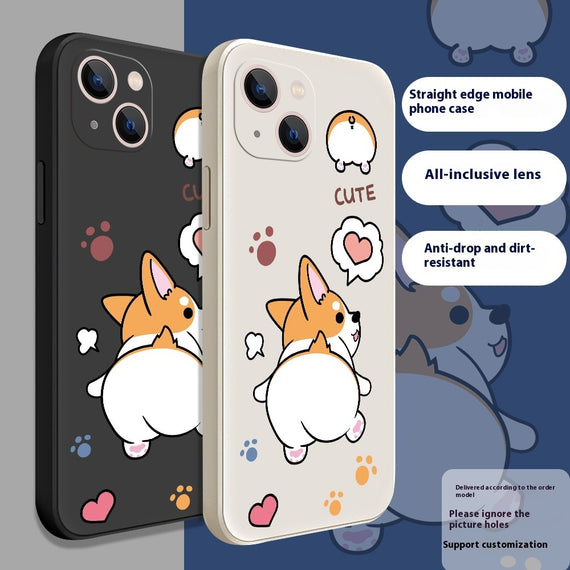 Corgi Cartoon Silicone Soft Cover Phone Case