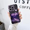 Neu Dunkel Lila Apple 14 Telefon Fall Landschaft Berggipfel