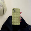 Solid Color Plaid Olive Green Applicable Phone Case