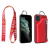 PU Lederband Schnur Geldbörse Telefon Fällen Crossbody Hals Lanyard Brieftasche Abdeckung
