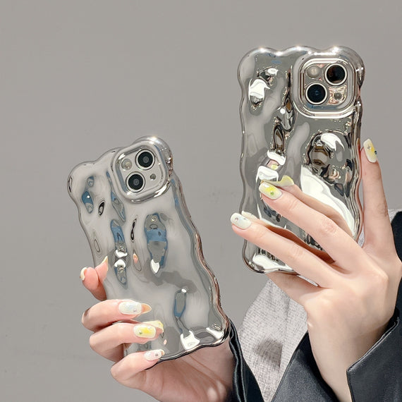 Electroplating Bubble Fashion Solid Color Phone Case