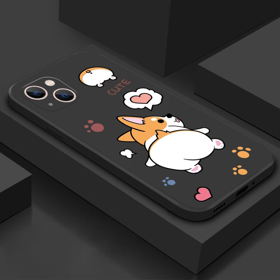 Corgi Cartoon Silikon Soft Cover Handyhülle