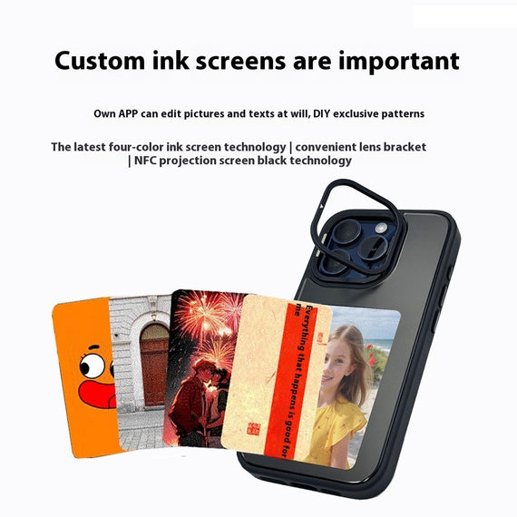NFC Projection Screen Four-color E-ink Screen Bracket Phone Case