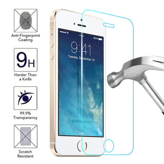 Tempered Glass For iPhone 11 12 13Pro X XR XS Max Screen Protector For iPhone 5 5S SE 6 6s 7 8 Plus Safety Protective Glass Film