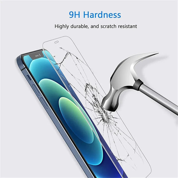 4PCS Protective Glass On For iPhone 16 15 14 13 12 11 Pro XR X XS Max Screen Protector For iPhone 7 8 6 Plus SE 12 13 Mini Glass