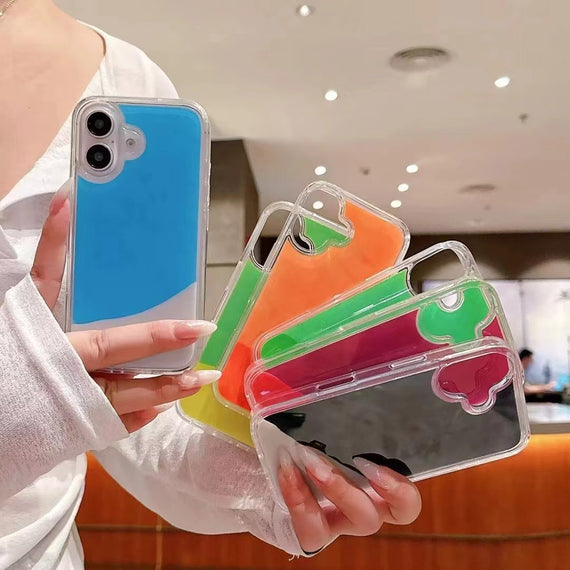 Simple Luminous Glitter Powder Quicksand Drop-resistant Hard Shell Phone Case