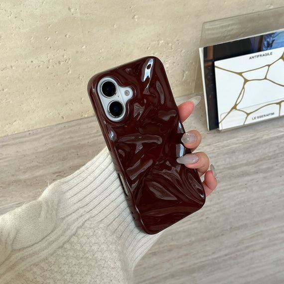 Niche Irregular Pleated Three-dimensional Phone Case