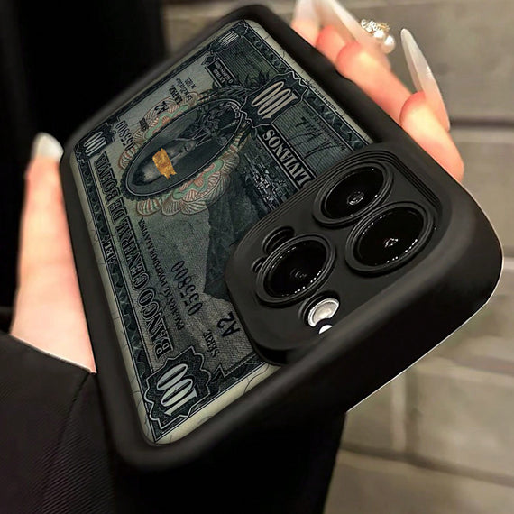 Airbag Anti-fall Dollar Bill Illustration Silicone Phone Case
