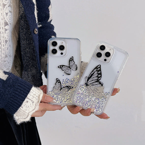 Quicksand Butterfly Suitable For Iphone16 Phone Case