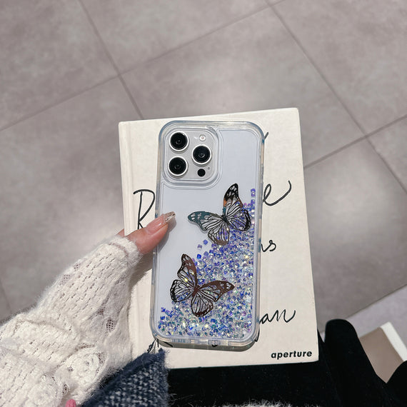 Quicksand Butterfly Suitable For Iphone16 Phone Case