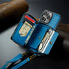 Wallet Case with Card Holder for iPhone 16 15 14 13 12 11ProMax RFID Blocking PU Leather Folio Shockproof Cover Strap Zipper