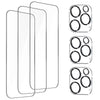 NNBILI 3 Tempered Glass Films+3 Lens Films Suitable For iPhone 16 15 14 13 12 Pro Max Mini Phone Protection Tempered Glass Film