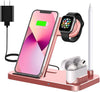 Schnellladefähiges 15-W-faltbares 4-in-1-Wireless-Ladegerät