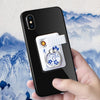 Support de téléphone portable multifonctionnel en porcelaine bleu et blanc avec allume-cigare