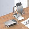 Support de téléphone portable rotatif pliable en alliage d'aluminium
