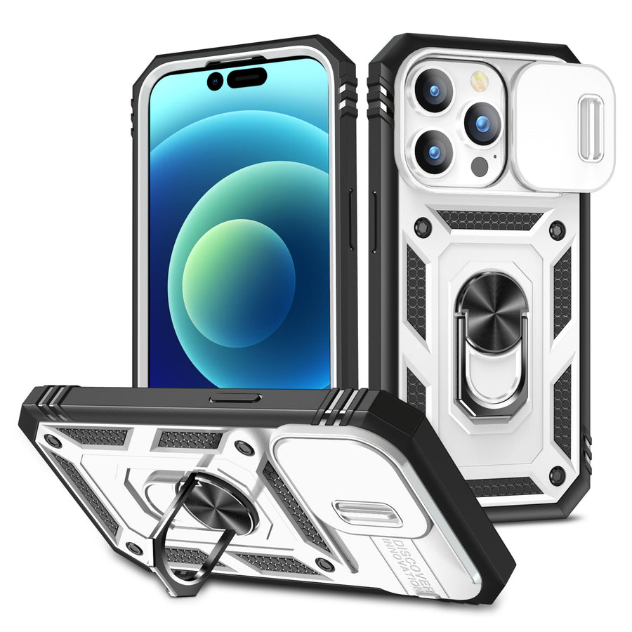 Fashion Simple Push Window Three In One Phone Case