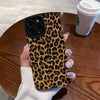 Coque de protection créative à imprimé léopard marron pour téléphone portable (15)
