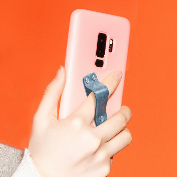 Multifunktionale Leder Handy Ring Halterung Auto