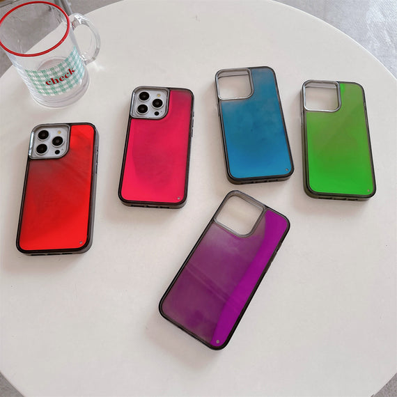 Luminous Quicksand Phone Case Luminous Soft Edge Hard Backboard