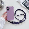Viereckige Cross Lanyard Flüssigsilikon-Telefonhülle Soft Case