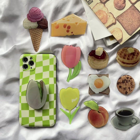 Simulation Muffin Toast Kuchen Epoxy Lazy Desktop Versenkbare Handy Halter