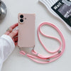Viereckige Cross Lanyard Flüssigsilikon-Telefonhülle Soft Case