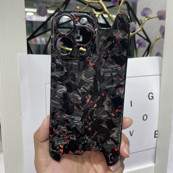 Coque de téléphone en fibre de carbone à motif forgé