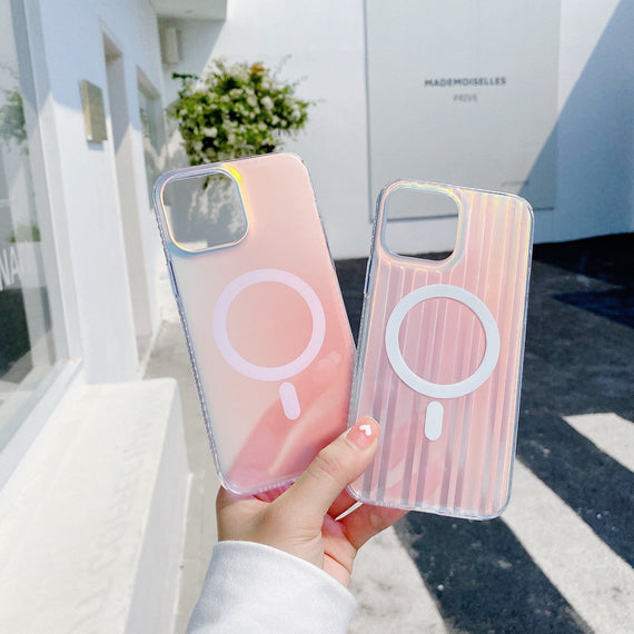 Transparent Frosted Magnetic Mobile Phone Case