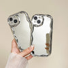 Silber galvanisierte Creme Grain Handyhülle
